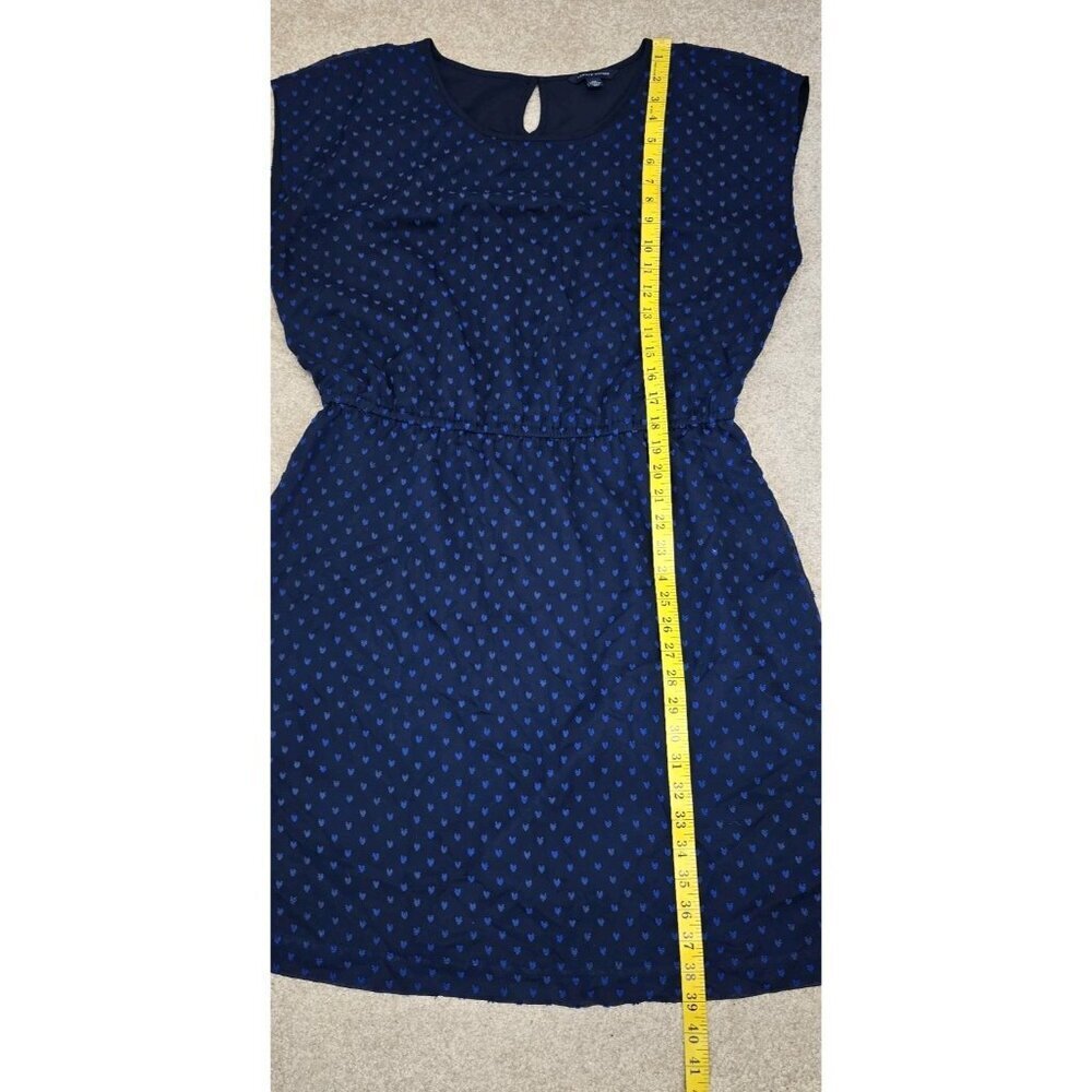 Tommy Hilfiger 3D Hearts Dress Womens XXL Lined Elastic Waist Two Tone Blue - Picture 12 of 12